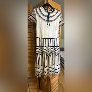 Love Paris Paris Black and White Lace Dress